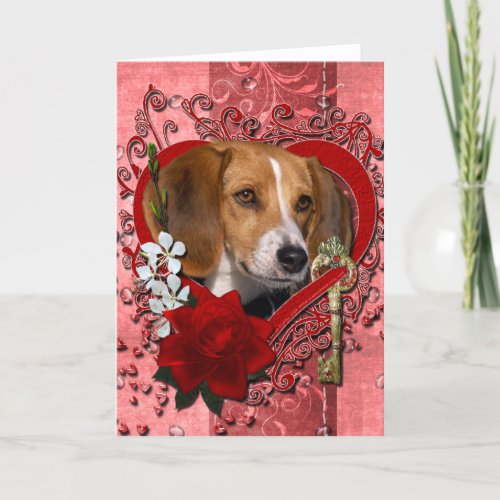 Valentines _ Key to My Heart _ Beagle Holiday Card
