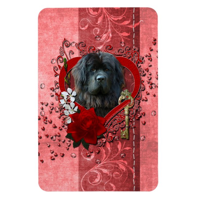 Valentines - Key to My Heart - Newfoundland Magnet (Vertical)