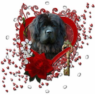 Valentines - Key to My Heart - Newfoundland Statuette