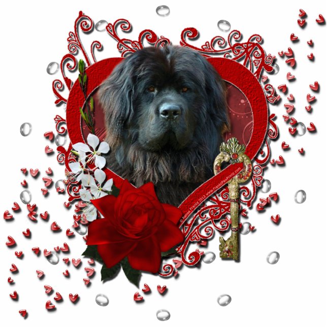 Valentines - Key to My Heart - Newfoundland Statuette (Front)