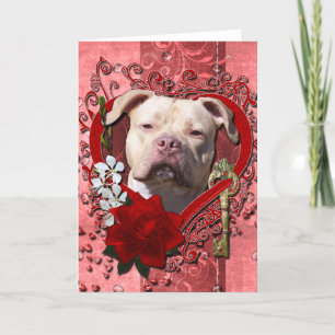 Valentines - Key to My Heart - Pitbull Jersey Girl Holiday Card