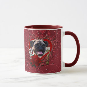 Valentines - Key to My Heart - Pug Mug