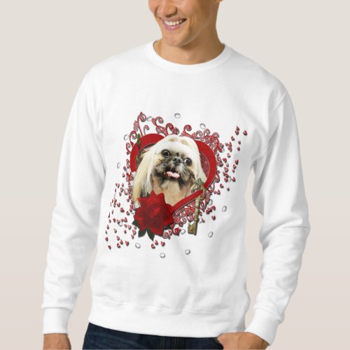 Valentines _ Key to My Heart _ Shih Tzu _ Opal Sweatshirt