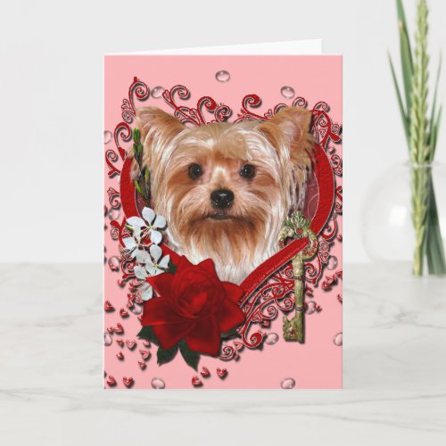 Valentines _ Key to My Heart _ Yorkshire Terrier Holiday Card