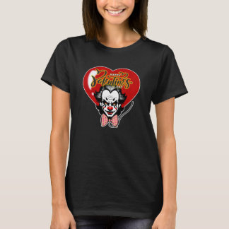 Valentine's Killer Clown Heart Design T-Shirt