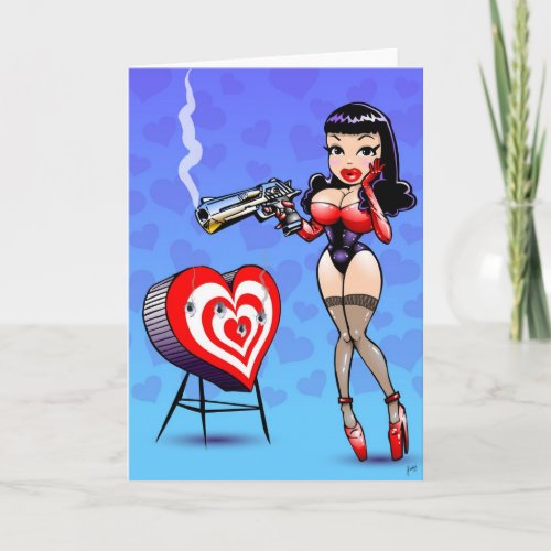Valentines Killer Cupid Holiday Card
