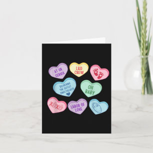 Valentines Labor And Delivery Nurse Heart Candy La Card