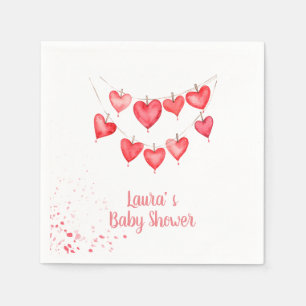 Valentine's Little Sweetheart Pink Baby Napkins