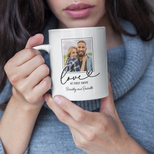 Valentines Love at First Swipe Photo Coffee Mug