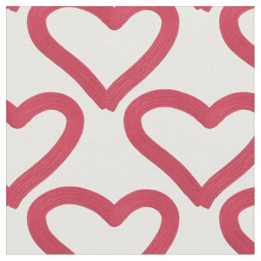 valentine's love hand-drawn pattern fabric