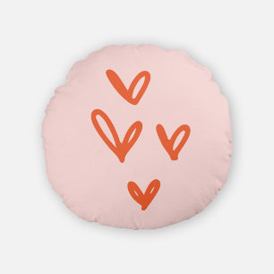 Valentine's Love Inspired Heart Round Pillow