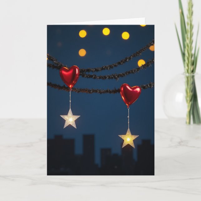 Valentines Love Stars Card (Front)