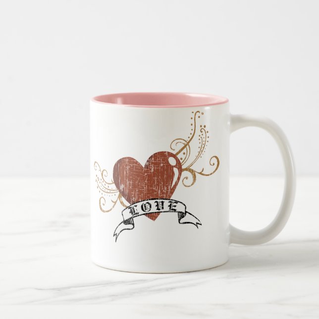 Valentine's love Two-Tone coffee mug (Right)
