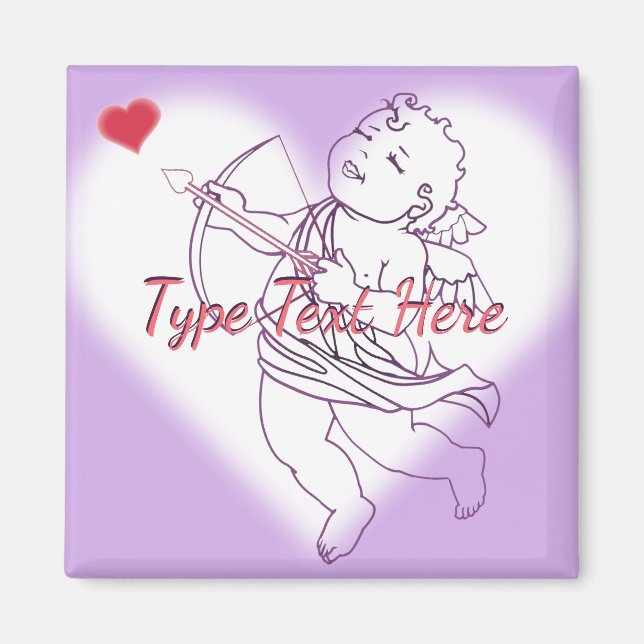 Valentine's Magnets Custom Cupid Fridge Magnet (Front)