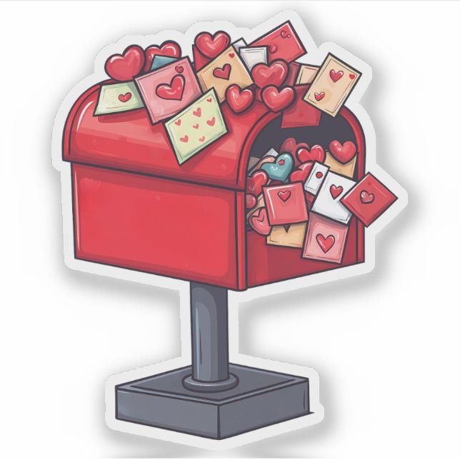 Valentines Mailbox Sticker (Front)