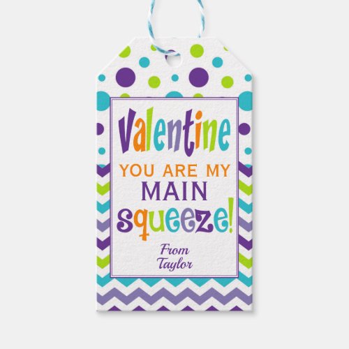 Valentines Main Squeeze Squishy Gift Tags