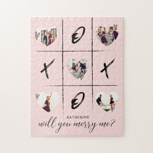 Valentines Marriage Proposal Will You Merry Me XO Jigsaw Puzzle