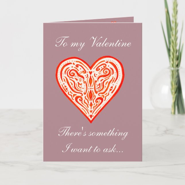 Valentines marry me proposal card (Front)