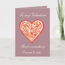 Valentines marry me proposal card