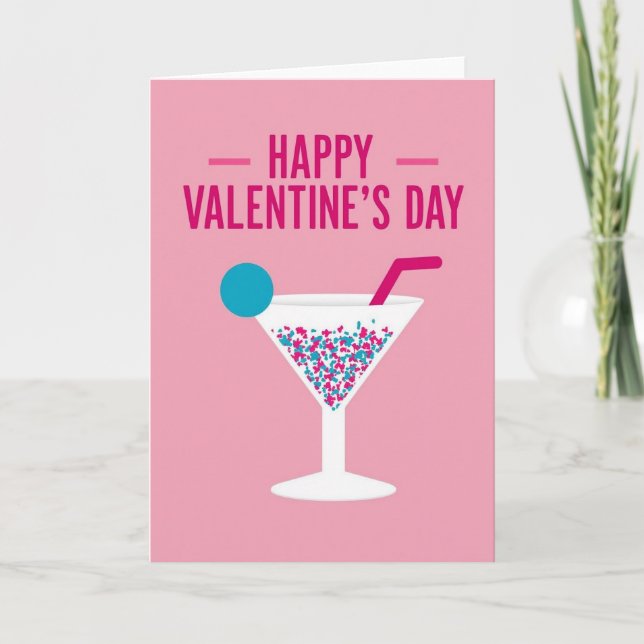 Valentines Martini Fun Card (Front)