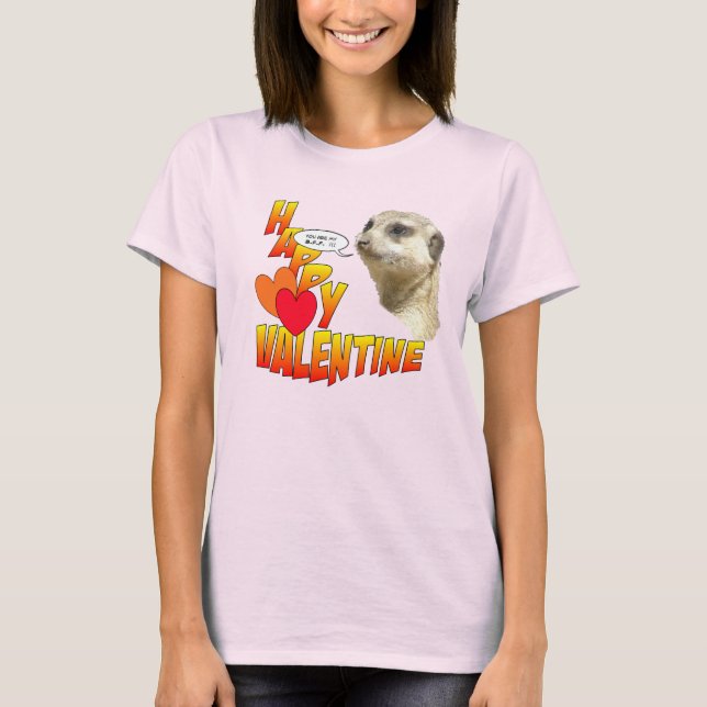Valentines Meerkat BFF Ringer T-Shirt (Front)