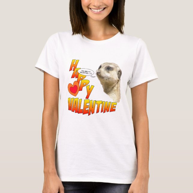 Valentines Meerkat Women's Bella T-Shirt (Front)