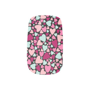 Valentines minx nail art