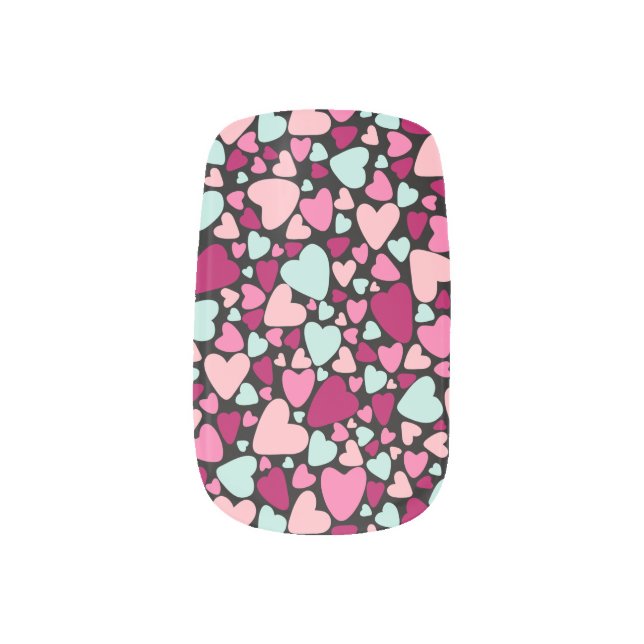 Valentines  minx nail art (Left Thumb)