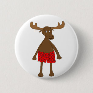 Valentine's Moose Button
