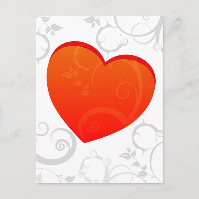 Valentine's Motif Holiday Postcard (Front)