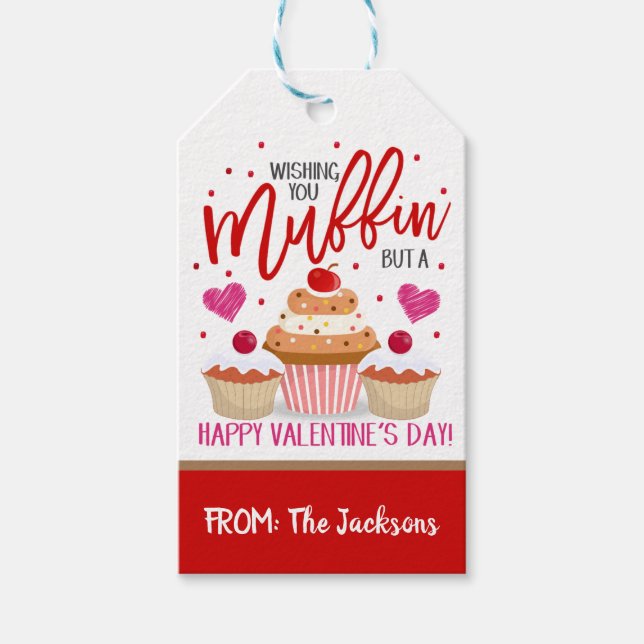 Valentines Muffin Gift Tag (Front)