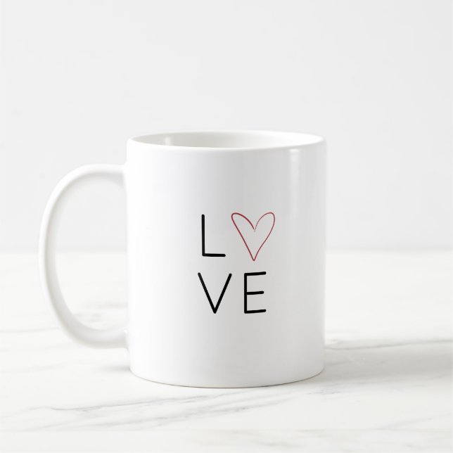 Valentines Mug: "LOVE" Coffee Mug (Left)
