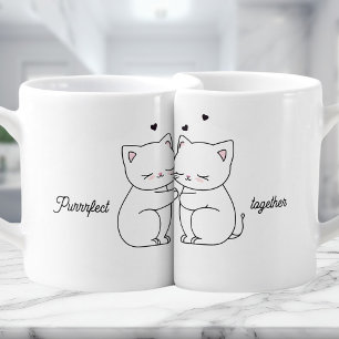 Valentine's Mug Set, Purrrfect together