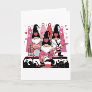 Valentines Musical Gnome Nd Stage Love Guitar Drum Card