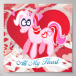 Valentines My Little Pony All My Heart Poster