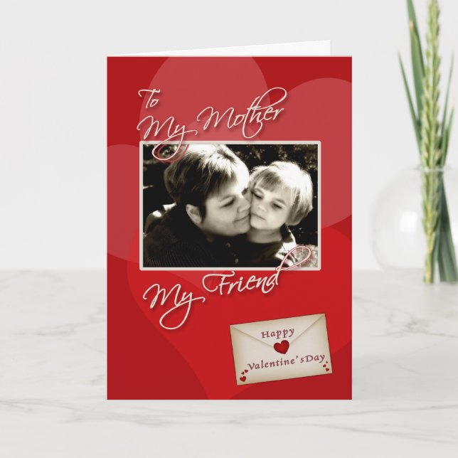 Valentine's - My mother - custom photo card (Front)