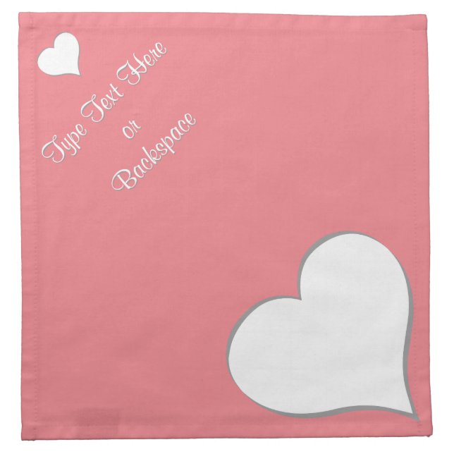 Valentine's Napkins Customized I Love You Napkins (Front)