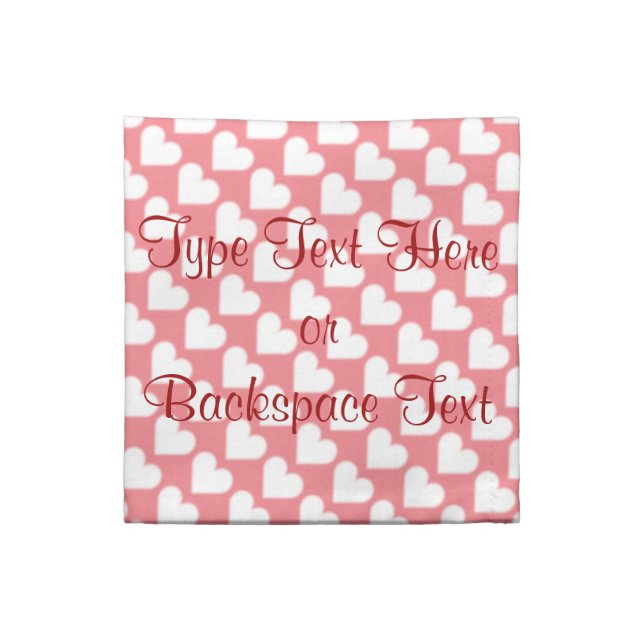Valentine's Napkins Customized Valentine's Napkins (Quarter Fold)