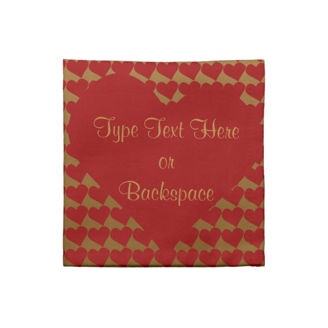Valentine's Napkins Customized Valentine's Napkins (Quarter Fold)