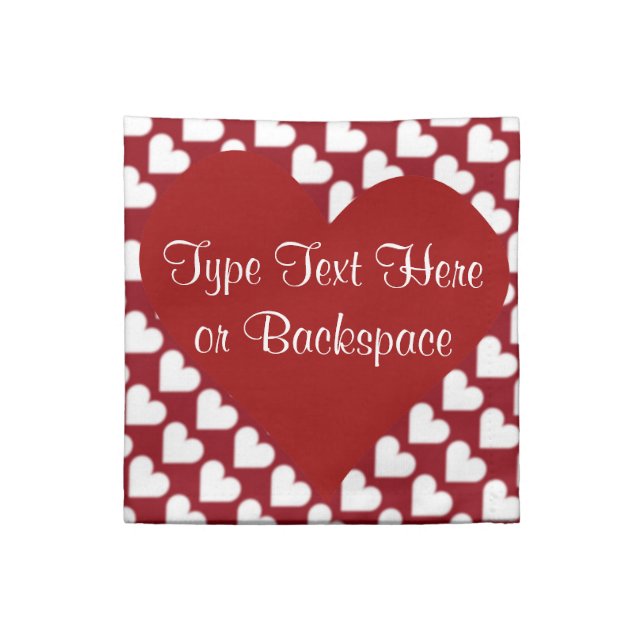 Valentine's Napkins Customized Valentine's Napkins (Quarter Fold)