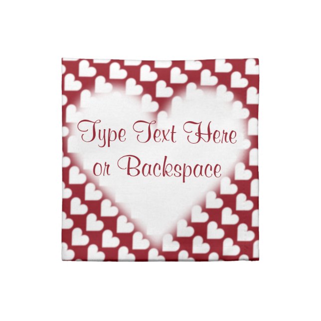 Valentine's Napkins Customized Valentine's Napkins (Quarter Fold)