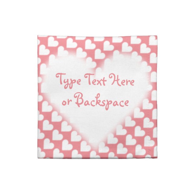Valentine's Napkins Customized Valentine's Napkins (Quarter Fold)