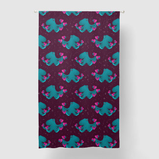 Valentine's Octopus and Hearts Blackout Curtains
