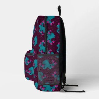 Valentine's Octopus and Hearts Printed Backpack