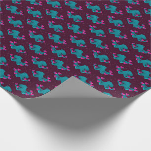 Valentine's Octopus and Hearts Wrapping Paper