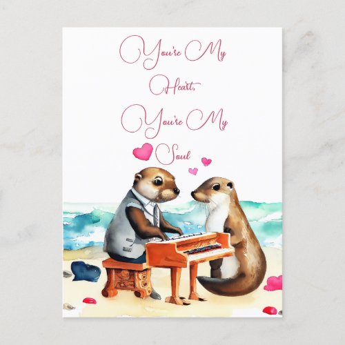 Valentines Otter  Greeting Card