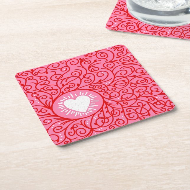 Valentine's Paper Coaster (Angled)