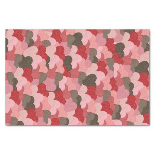 Valentines Paper Hearts Camouflage Style