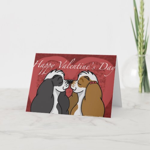 Valentines Parti Cocker Spaniel Holiday Card