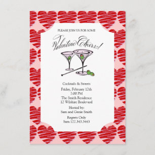 Valentine's Party Cocktails Invitation